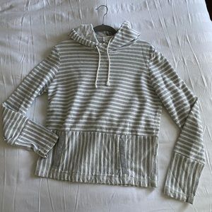 J. Crew Grey Striped Hoodie